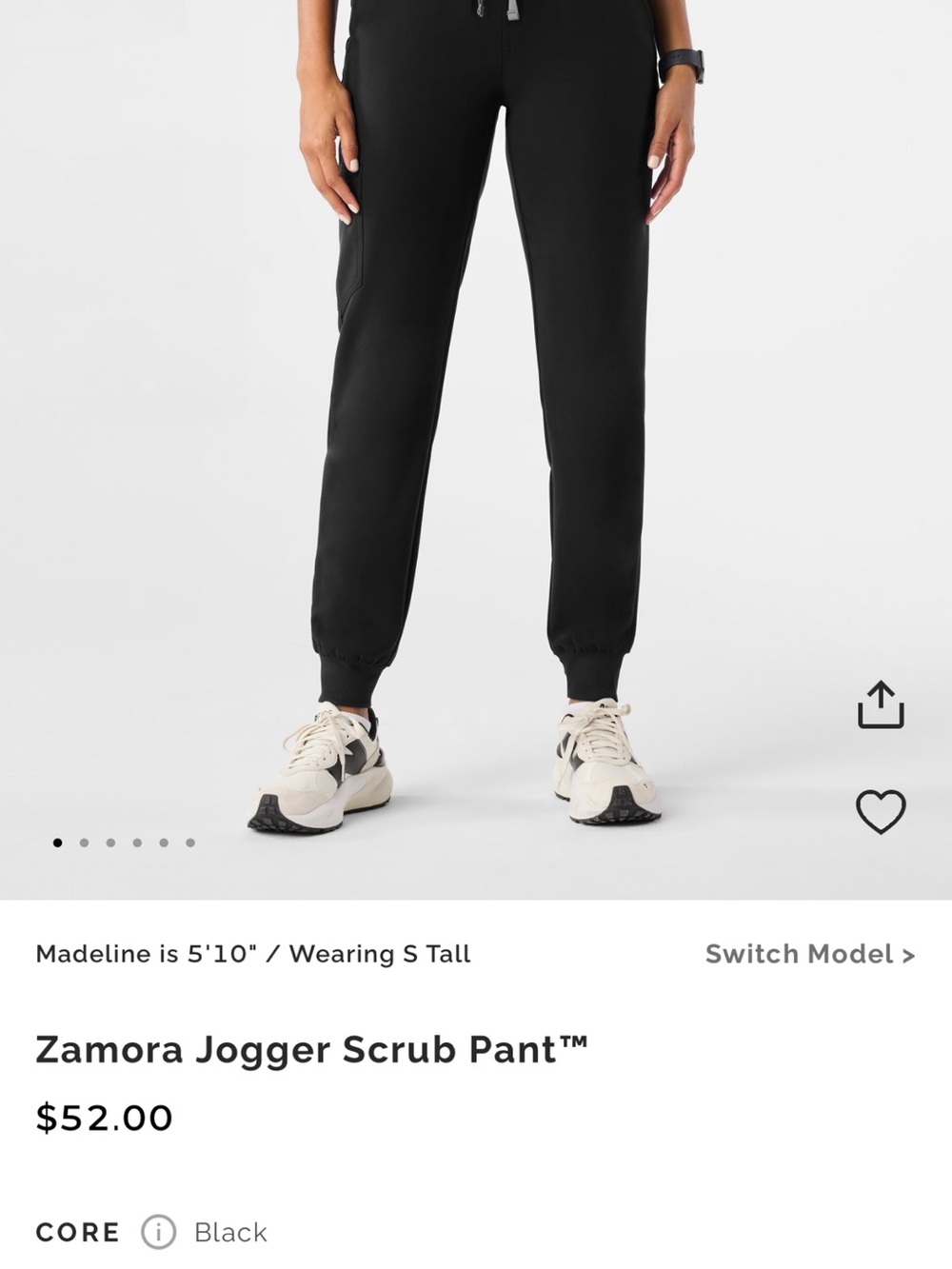 Figs Zamora Jogger Scrub Pant - Black